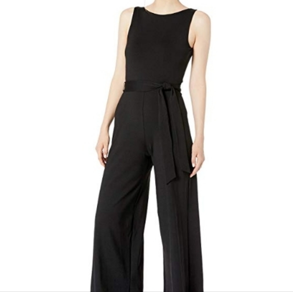 Susana Monaco Open Back Sleeveless Jumpsuit Black, Size M